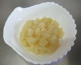 A picture of step 1 of White Peach Rice Flour Cake Made in the Microwave.
