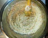 A picture of step 3 of Easy! Matcha Chocolate Pound Cake.