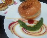 A picture of step 6 of Oats & Potato Tikki Burger.