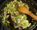 A picture of step 17 of Tagliata with gnocchi and buttered leeks.