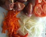 Foto del paso 1 de la receta: Saltado de corazón de pavo