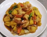 รูปขั้นตอนการทำที่ 4 ของ ผัดเปรี้ยวหวานกุ้ง