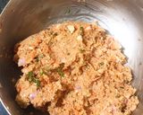 A picture of step 3 of Cabbage soya chunks thalipith (High protein, nutritious).