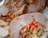 Foto del paso 8 de la receta: BONDIOLA RELLENA CON, PANCETA QUESO, Morrón, ACEITUNAS