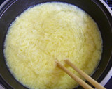 A picture of step 3 of Upscale Egg Drop Soup with Shiro-Dashi.
