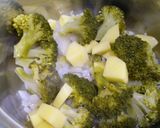 A picture of step 2 of Broccoli soup.