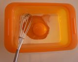 A picture of step 1 of Easy and Fluffy Steamed Breakfast Cake Made with Pancake Mix.