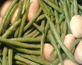 Green beans and new potatoes, aka dinosaur eggs in a nest recipe step 3 photo