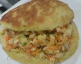 Foto del paso 5 de la receta: Pan de papa y queso relleno de ensalada de pollo🥙🥪🥯