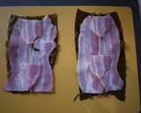 A picture of step 2 of Kombu Bacon Wrap for a Western-style Osechi (New Year's Feast).