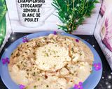 Une image de l'étape 4 de Champignons stroganof poulet et semoule 😋.