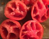 A picture of step 3 of Pico de gallo no onions.