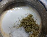 A picture of step 1 of Casar pista Malai kulfi.