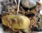 A picture of step 8 of Zucchini Mushroom Rice Skillet.