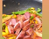 A picture of step 6 of Smokie and Pepper Stir Fry.