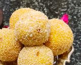A picture of step 7 of Kesar Coconut Dry Fruit Ladoo.