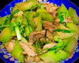 Hình bước làm 9 của món THỊT, NẤM XÀO MƯỚP