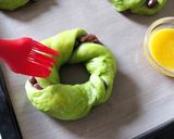 A picture of step 15 of Matcha Milk Adzuki Bread.