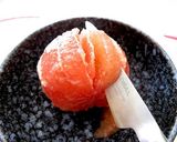 A picture of step 3 of Mizuna or Arugula & Grapefruit Salad.