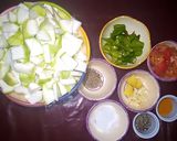 A picture of step 1 of Lauki ki Bhujiya.