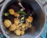 A picture of step 2 of Beetroot Hummus.