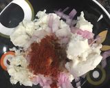 A picture of step 2 of Paneer stutted kofta curry.