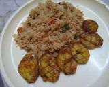 A picture of step 1 of Mutter pulao and aloo fry.
