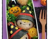 A picture of step 13 of Halloween Charaben (Character Bento) Little Witch Girl.