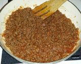 A picture of step 3 of Cheeseburger Biscuit Bake.
