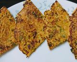 A picture of step 2 of Besan Chilla.