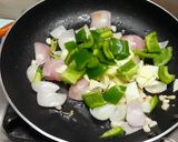 A picture of step 3 of Walnut Schezwan Stir Fry.