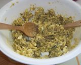 Foto del paso 8 de la receta Ensaladilla de guisantes, anchoas, queso y pimientos del piquillo