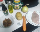 Foto del paso 1 de la receta: Pollo con almendras, airfryer 🍗🥕🥔