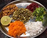 A picture of step 1 of Whole mung salad.