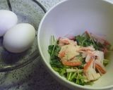 A picture of step 1 of Crab Stick Tamagoyaki.