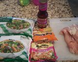 A picture of step 1 of Ramen vegetable stir fry.
