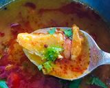 A picture of step 3 of Gujarati bamni dal.
