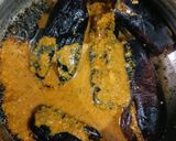 A picture of step 4 of Dahi- Masala baingan.