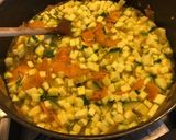Une image de l'étape 5 de Potage carottes poivrons courgettes au curry et citron confit.