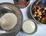 A picture of step 1 of Cinnamon-Scented Okara Oatmeal Bread.