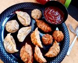 A picture of step 14 of Steamed and Fried Soya Momos (Soybean Dumplings).