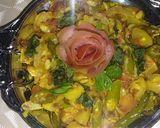 A picture of step 6 of Hara masala lauki.
