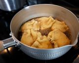 A picture of step 4 of Braised Aburaage 'Kinchaku' Pouches Stuffed with Eggs.