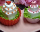 A picture of step 2 of 3-Layer Heart Shaped cake.