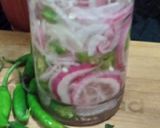 A picture of step 2 of Sirka onion achar.