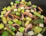 A picture of step 2 of Vegetarian Asparagus, Tofu, and Glass Noodle Soup.
