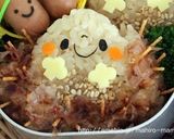 A picture of step 10 of Fall Bento with Mr. Chestnut and Friends.