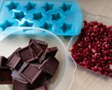 A picture of step 1 of Vickys Pomegranate Choc Treats, GF DF EF SF NF.