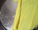 A picture of step 8 of Khandvi.