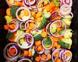 Tepsis hús, zöldségekkel (LowCarb) recept fázis 19 fotója